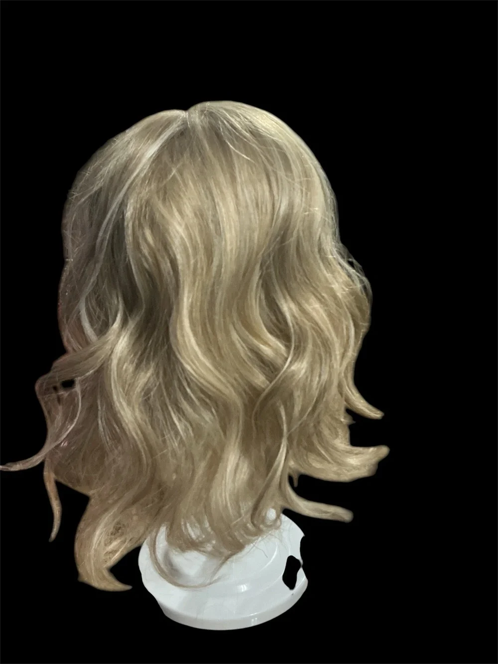 Blonde Wavy Women's Wig with Bangs CSC Marseille Couture Honey